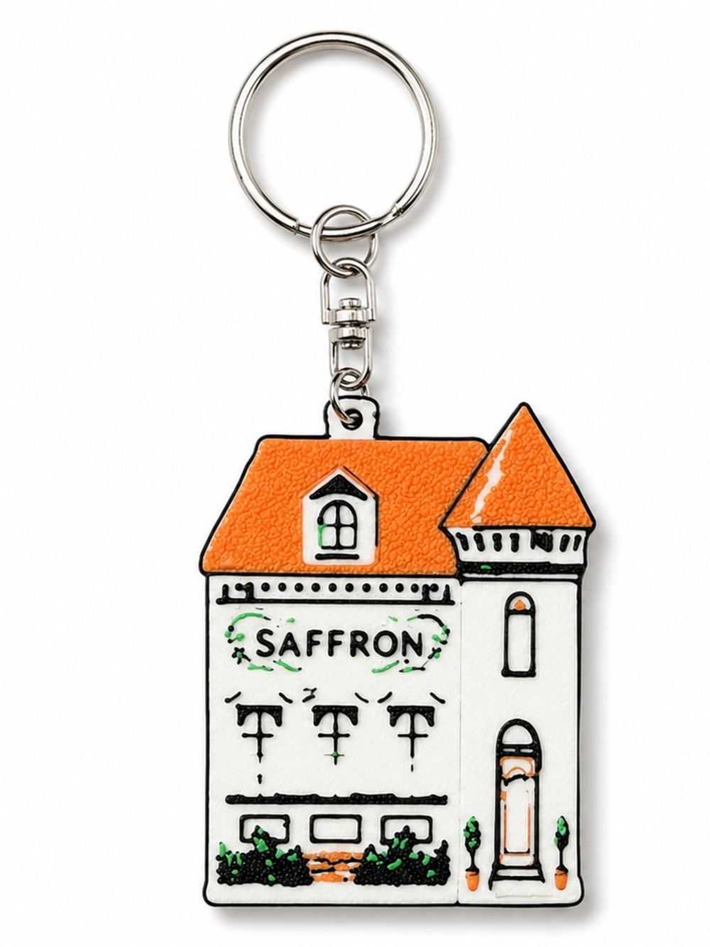 2/$25 Lenox Spice Village Inspired Saffron House Keychain with Key Ring